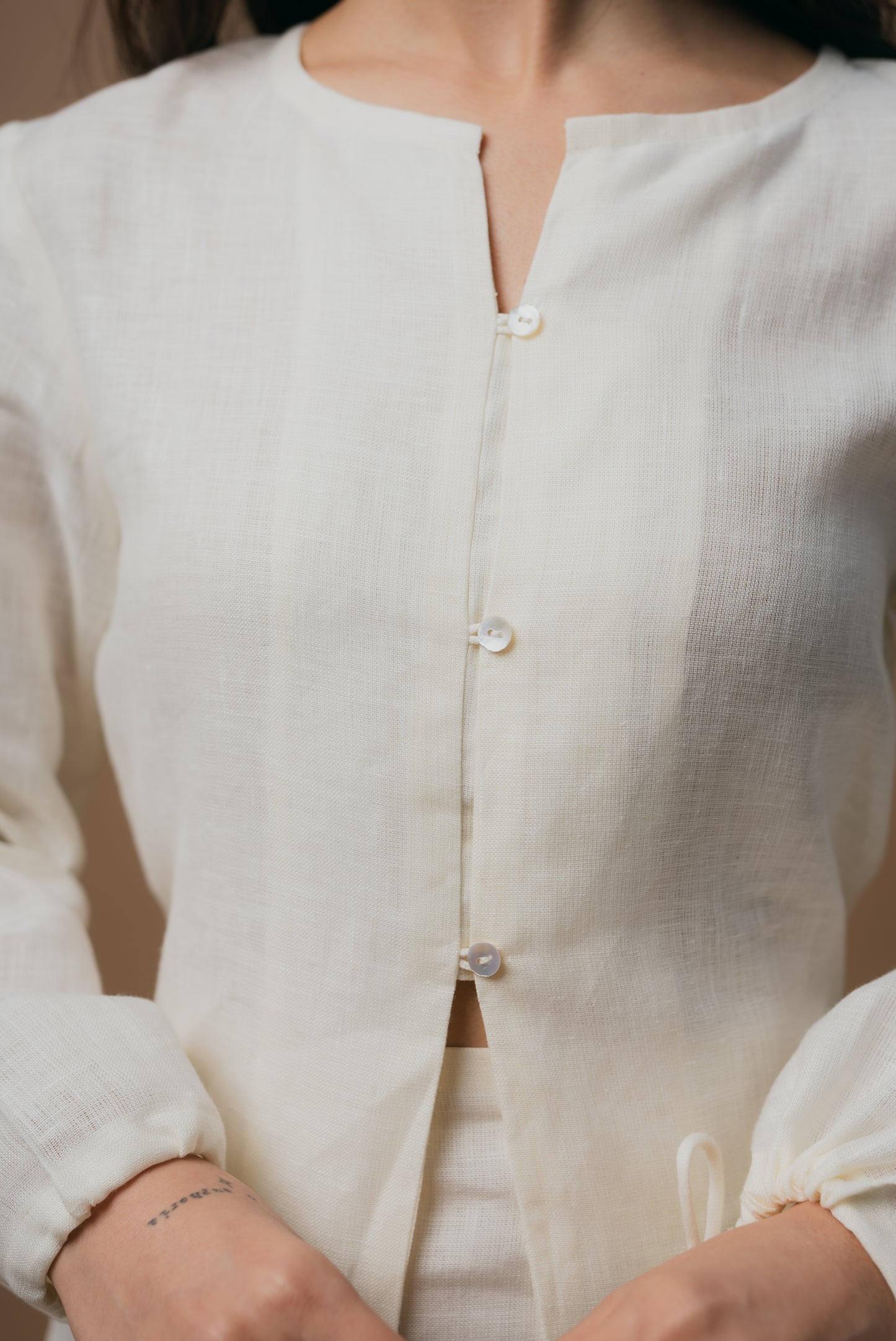 Round Neck Shirt Oatmeal