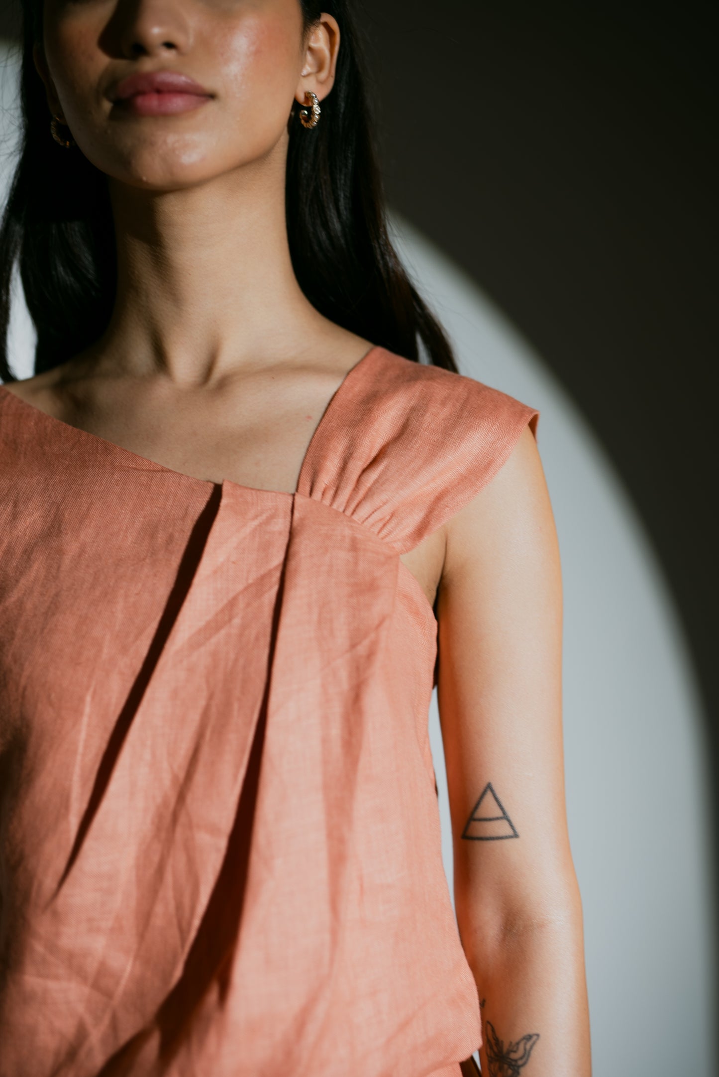Asymmetrical top Terracotta