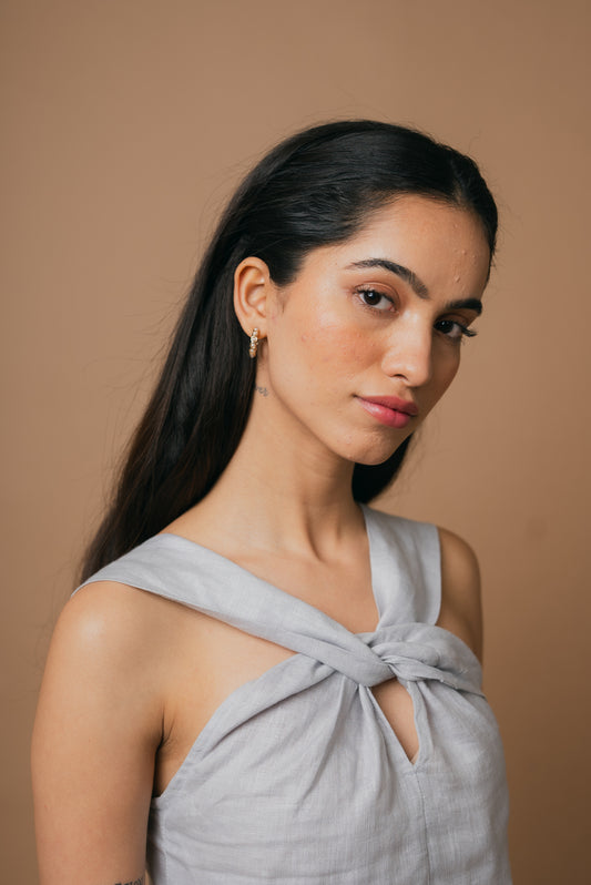 Cross neck top Stormy