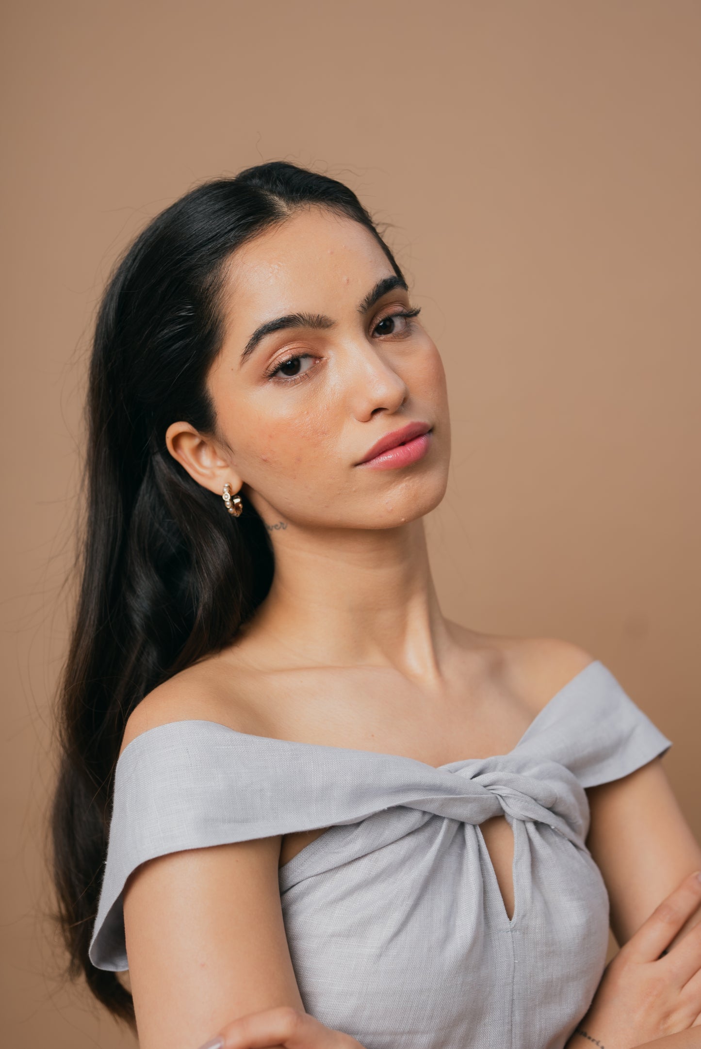 Cross neck top Stormy