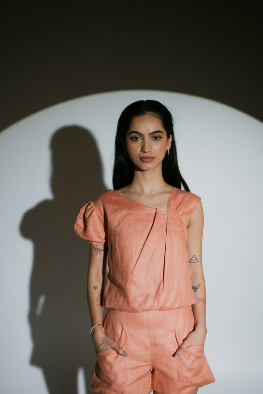 Asymmetrical top Terracotta