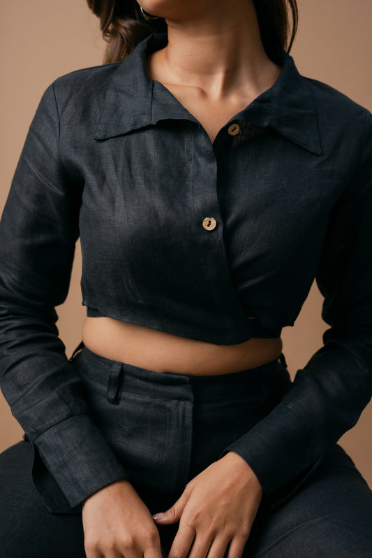 Cropped Shirt Ebony